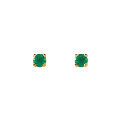 natural gem birthstone stud earrings