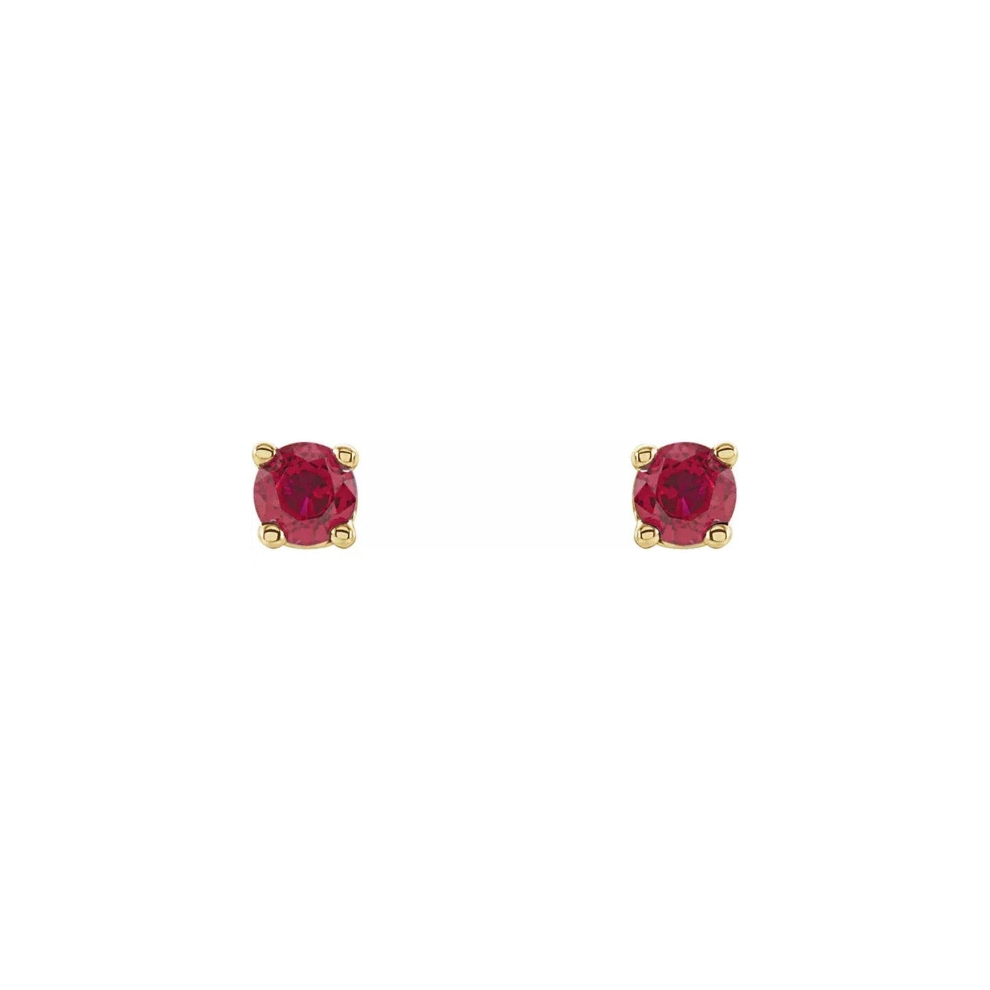 natural gem birthstone stud earrings