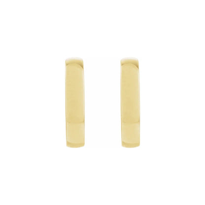 chunky elongated oval gold hoop earrings