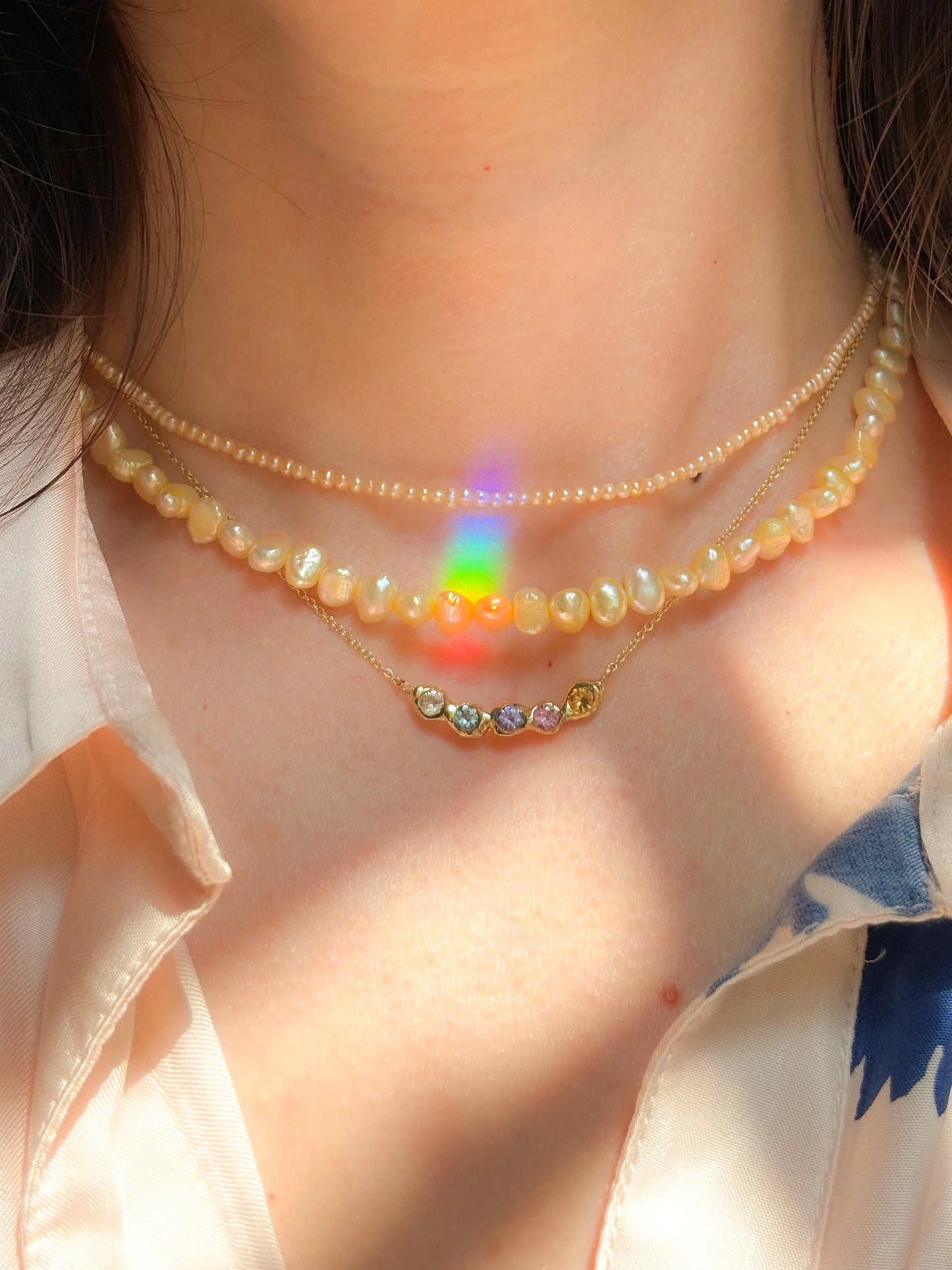 pastel cathédrale pendant necklace