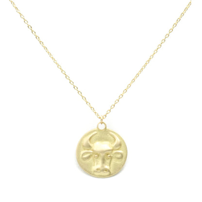 zodiac medal pendant - taurus