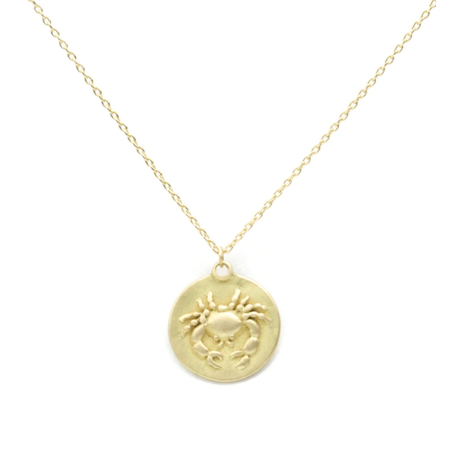 zodiac medal pendant necklace - cancer