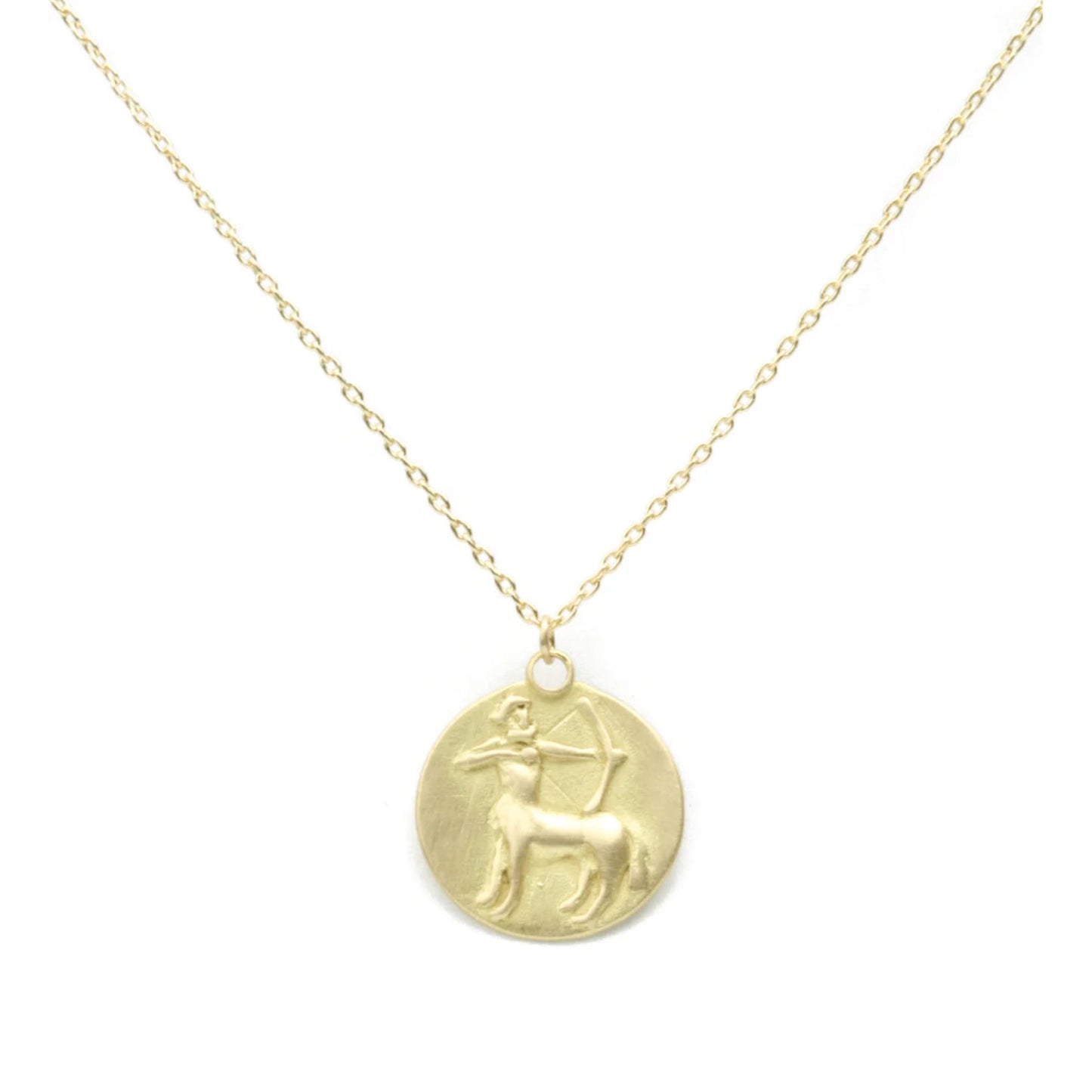 zodiac medal pendant necklace - sagittarius