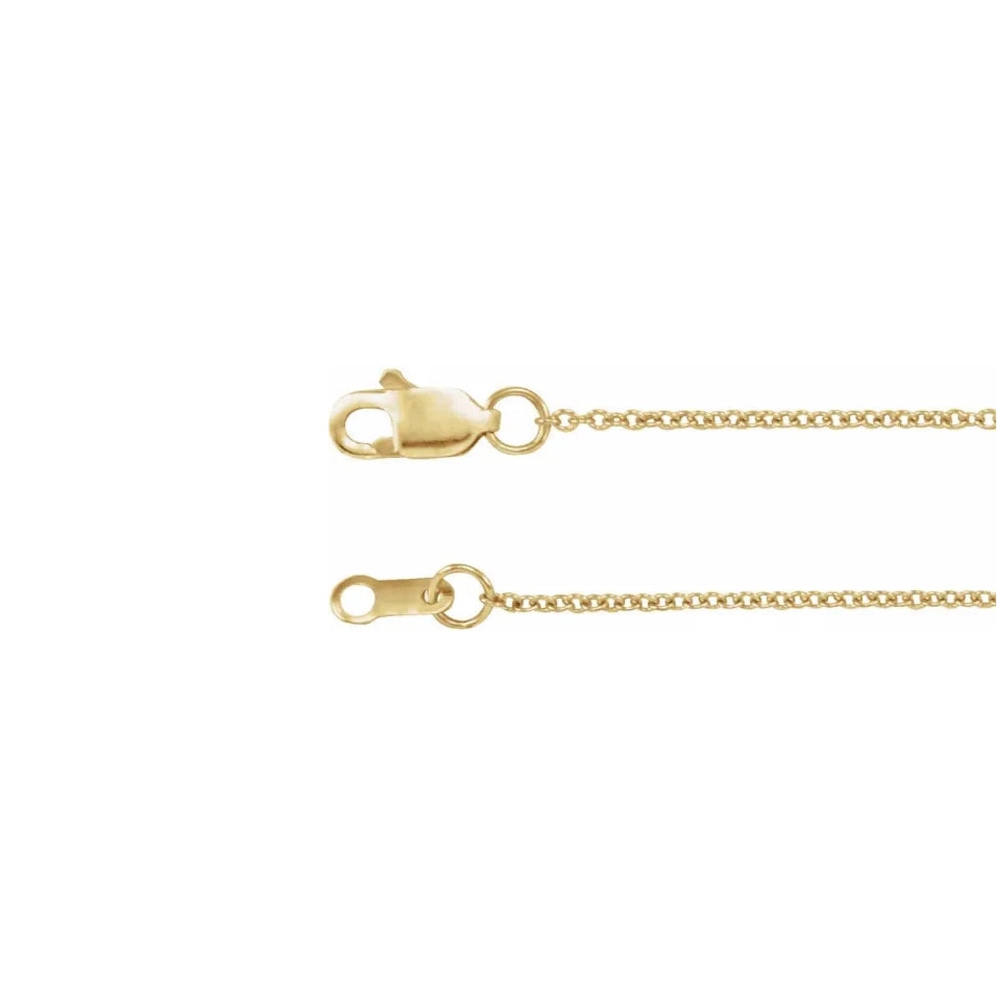 cable chain gold necklace - 1mm