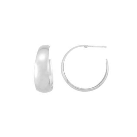 large tapered dome post hoop earrings