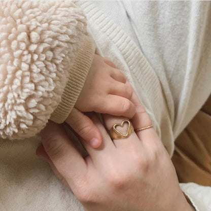 open heart ring