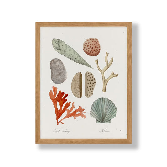 coco shalom / art prints - beach combing