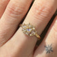 rose-cut small cluster ring - natural diamond