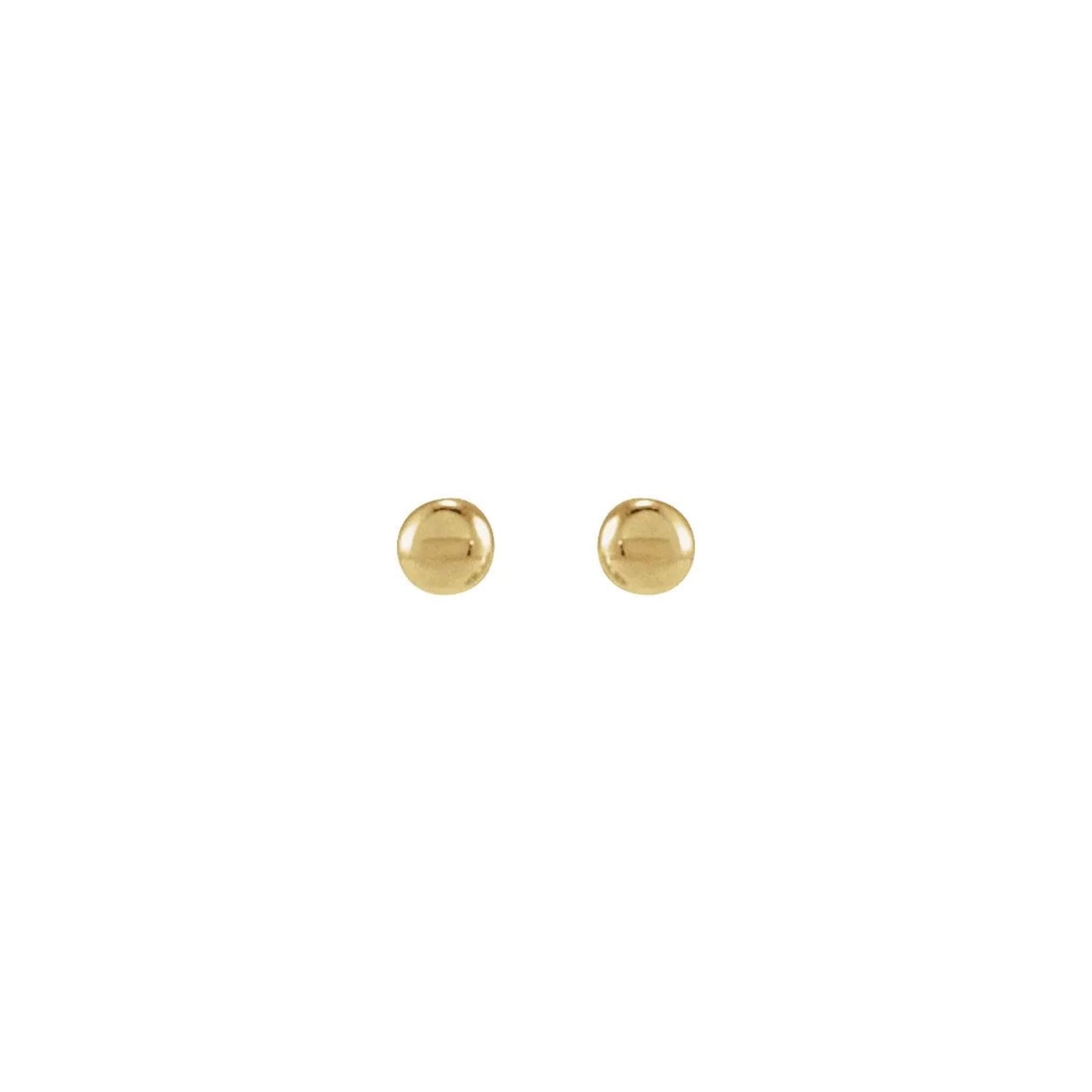 tiny gold dot stud earrings