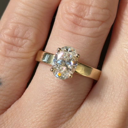 rhea ring - oval - grown diamond