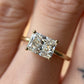 solitaire ring - radiant - grown diamond