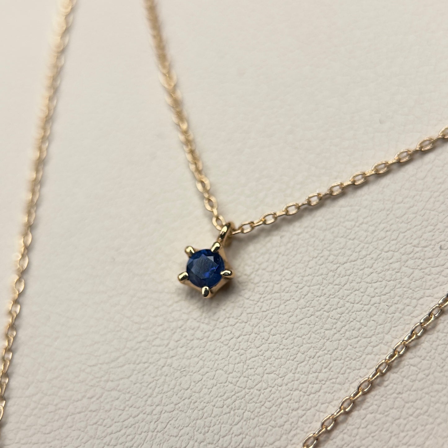 drop necklace - blue sapphire