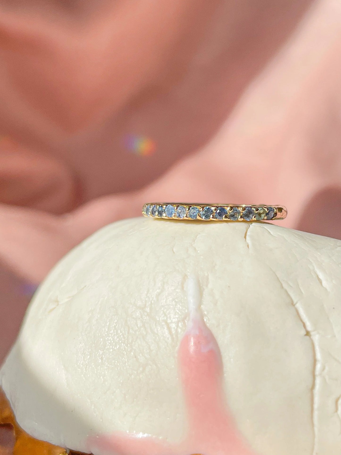 halo de lumière ring band - sapphire