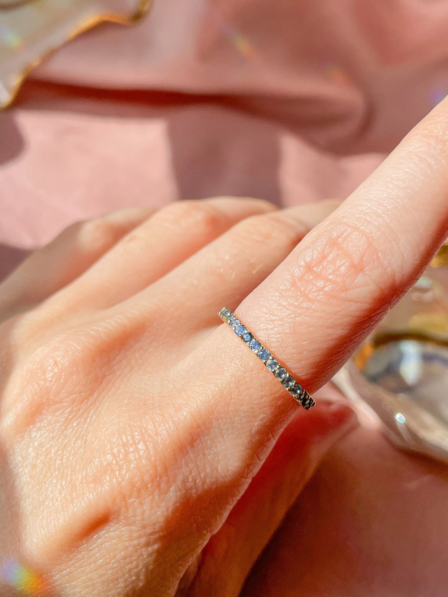 halo de lumière ring band - sapphire