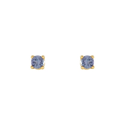 natural gem birthstone stud earrings