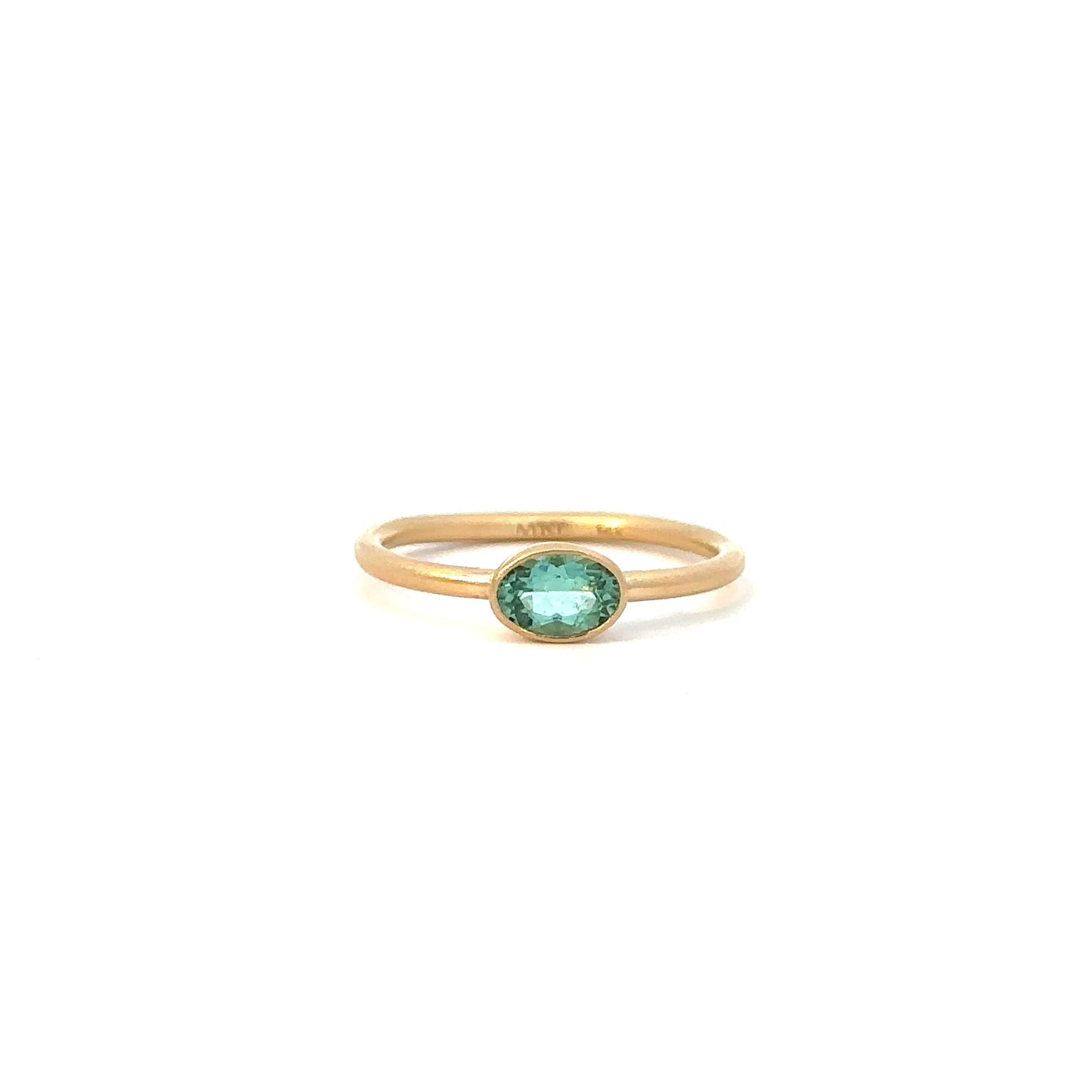 oval green tourmaline ring