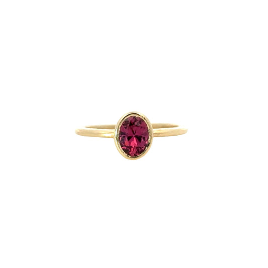 amara ring - oval - rhodolite garnet