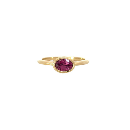elara oval ring - rhodolite garnet