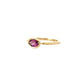 elara oval ring - rhodolite garnet