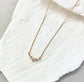 croissant necklace - natural diamond