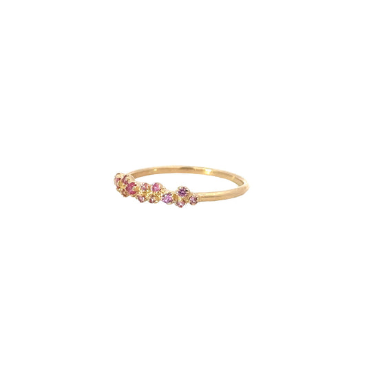 cluster garland ring - pink sapphire