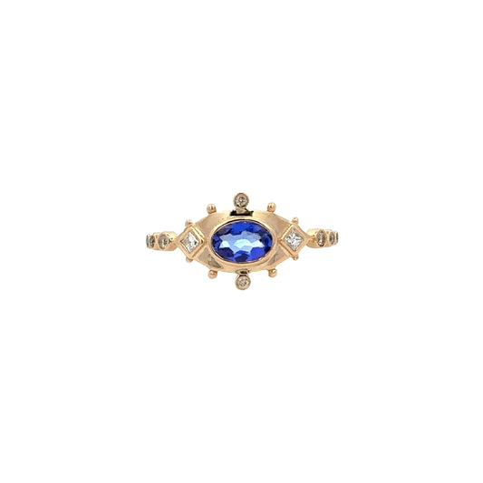 tanzanite & diamond eye ring