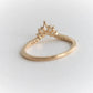aurora emerald-cut crown ring - grown diamond