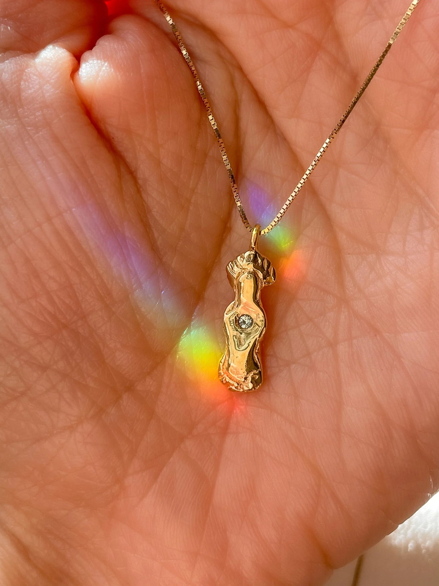 spirit guide pendant necklace - pink sapphire