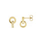 circle drop stud earrings - natural diamond