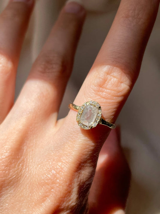 ceremonial milky diamond ring