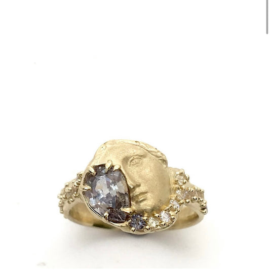fragmented sybil ring - sapphire