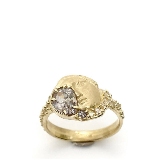 fragmented sybil ring - sapphire