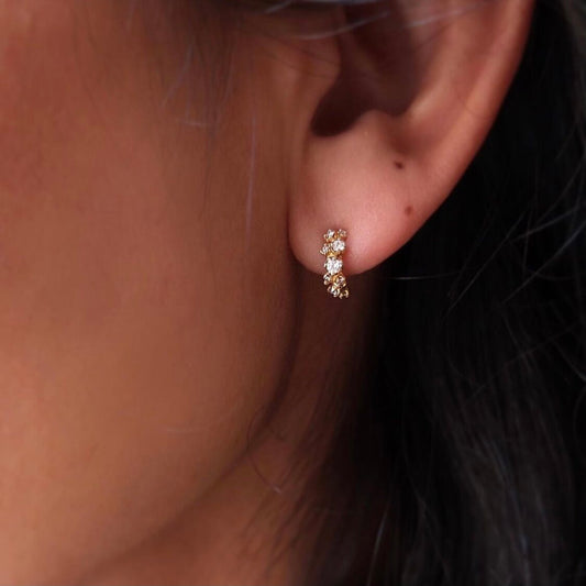 wisteria diamond earrings