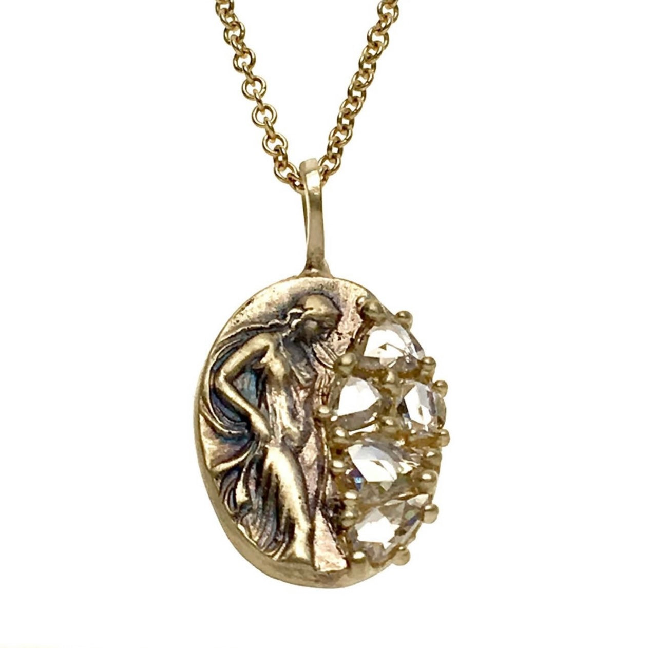 venus pendant necklace - natural diamond