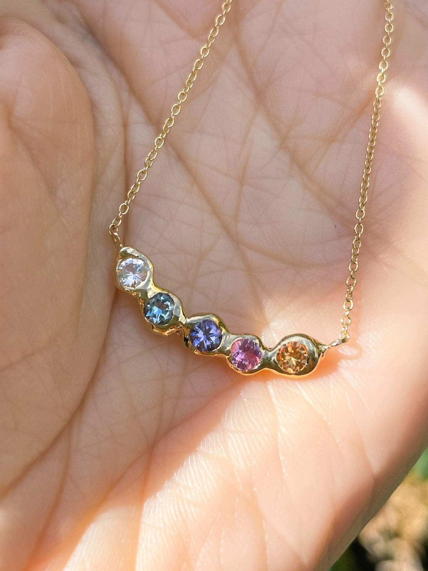 pastel cathédrale pendant necklace