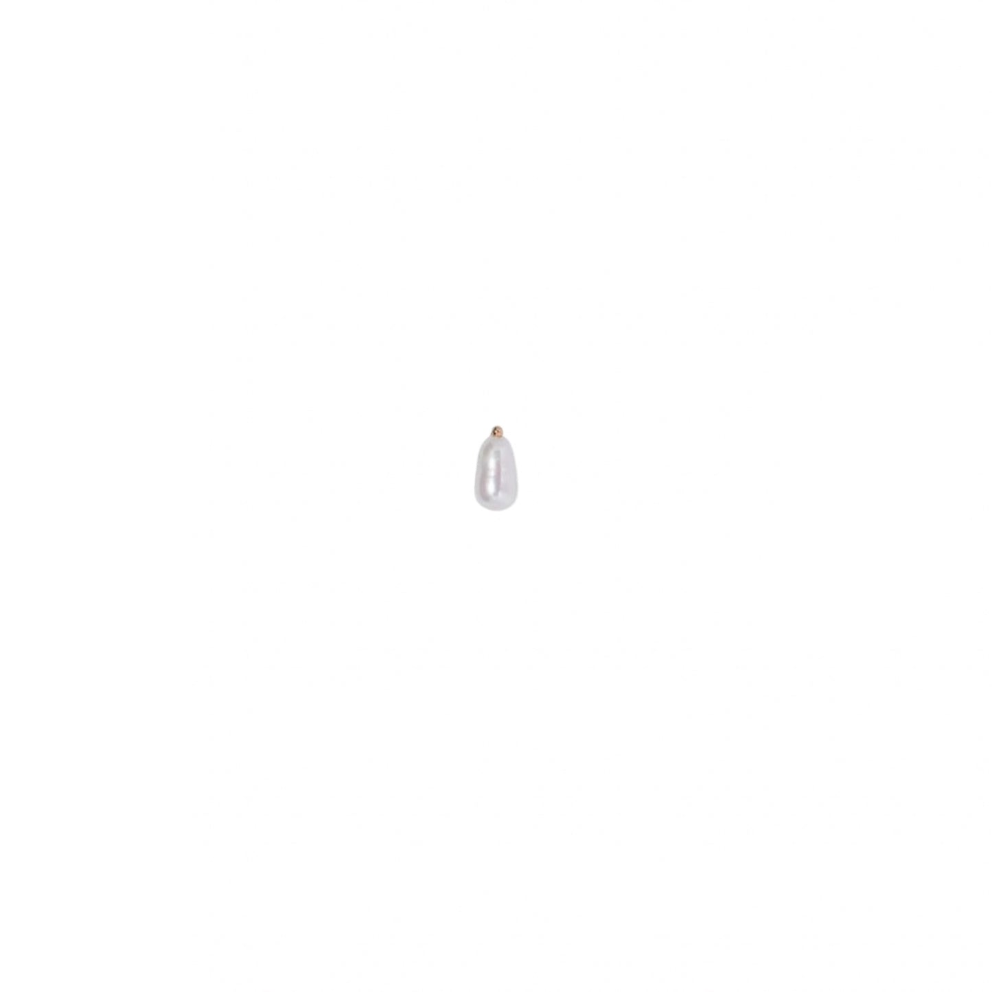 wwake / irregular pearl stud earring - single