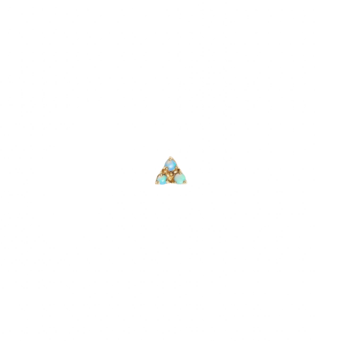 wwake / tri-opal stud earring - single