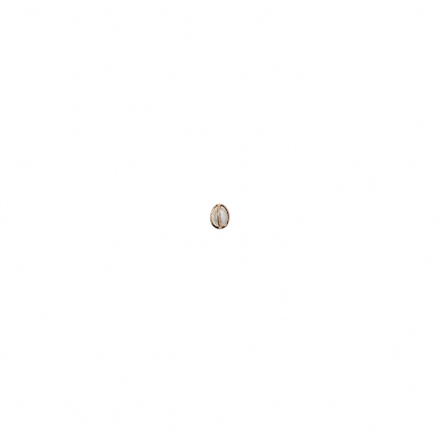 wwake / caged pearl stud earrings