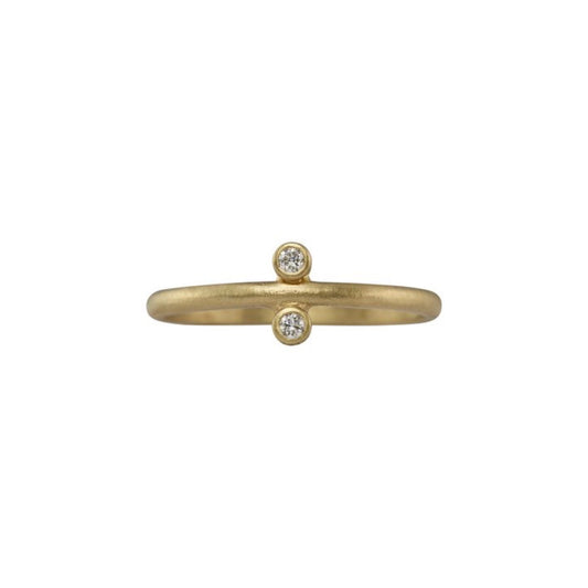 modern two diamond stacking ring