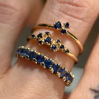 rose bush ring - sapphire