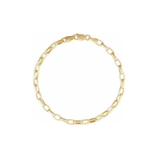 puffed oval cable chain bracelet