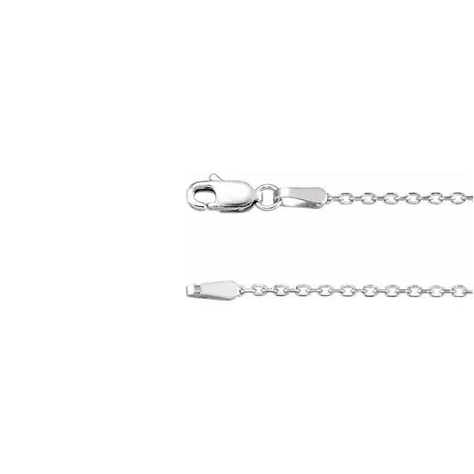 diamond-cut cable chain necklace - 1.4mm