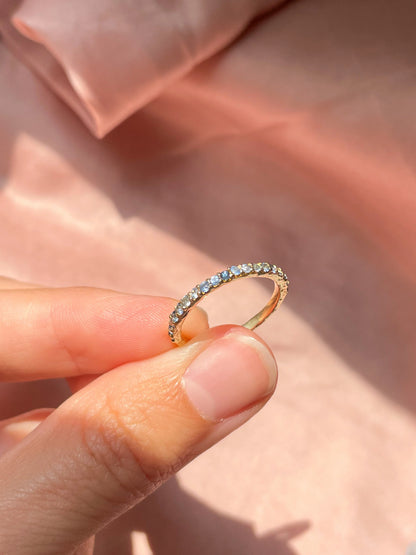 halo de lumière ring band - sapphire