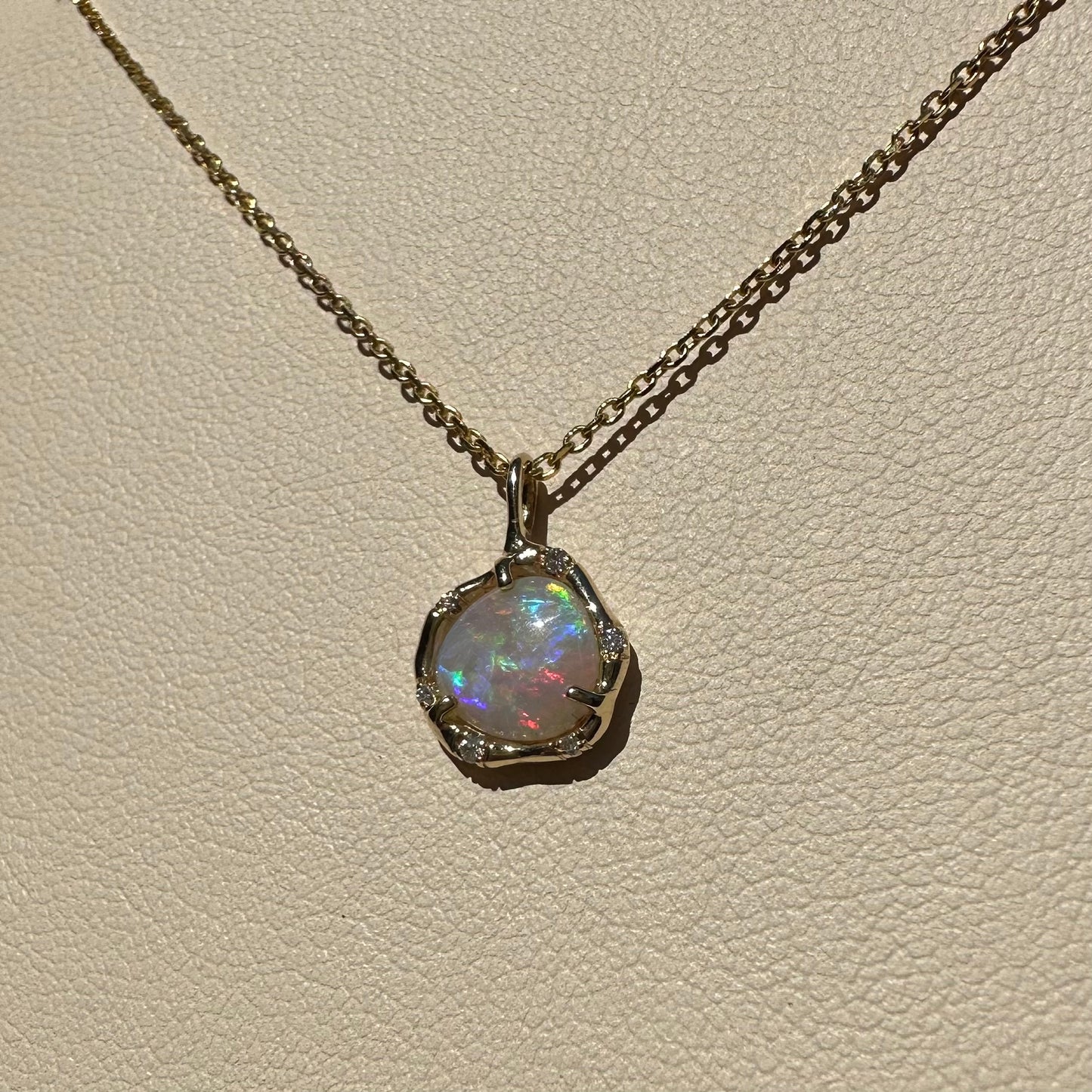 cosmic light necklace - australian opal