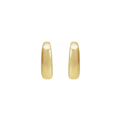 tapered puffed lightweight post hoop earrings