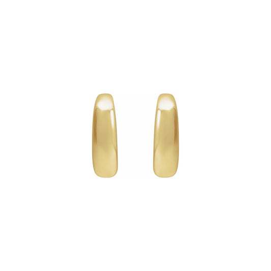 tapered puffed lightweight post hoop earrings