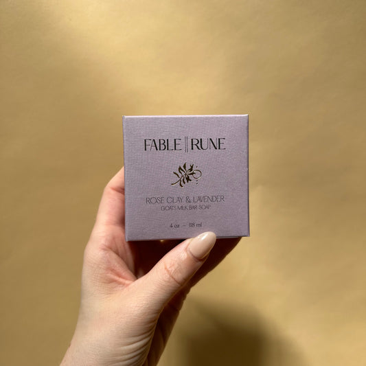 fable || rune / bar soap - rose clay & lavender