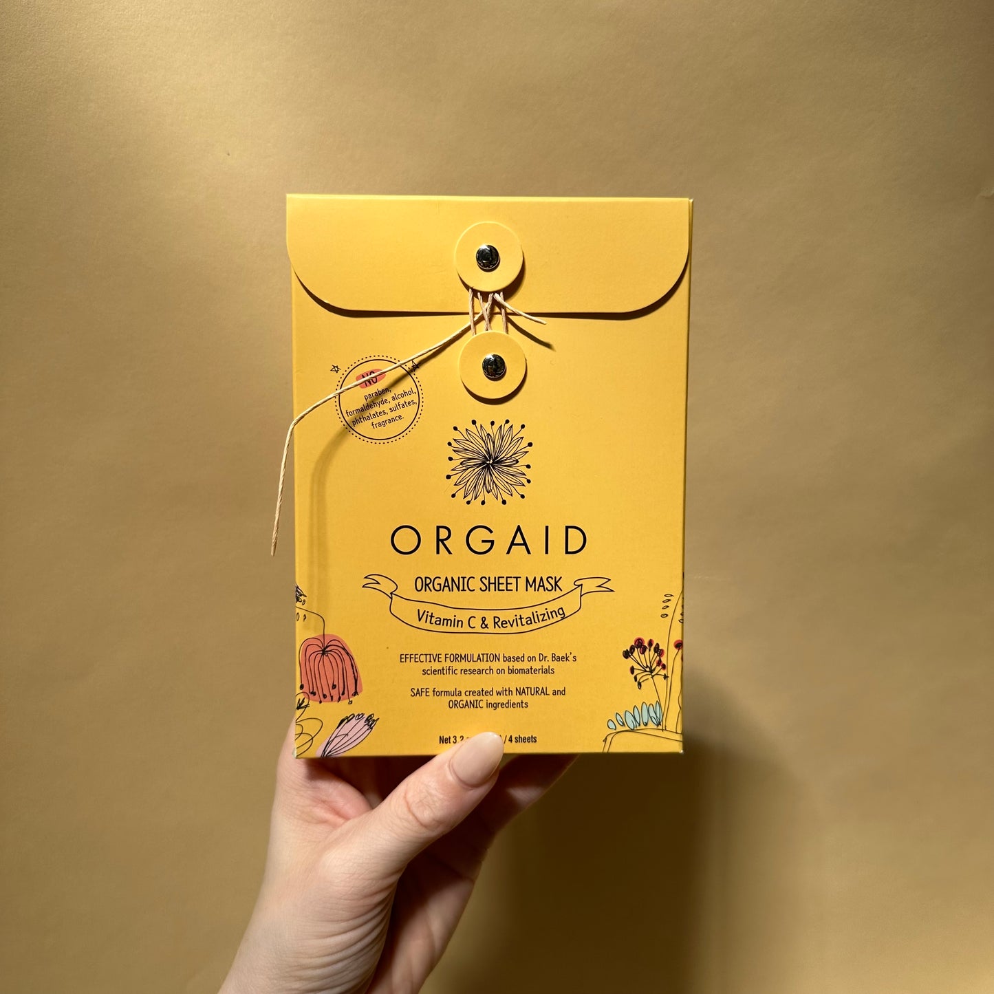 orgaid / organic sheet mask - vitamin c & revitalizing