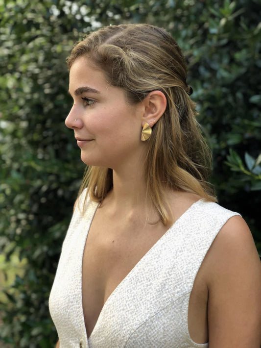 ruffle stud earrings