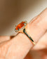 sunstone halo ring - natural diamond